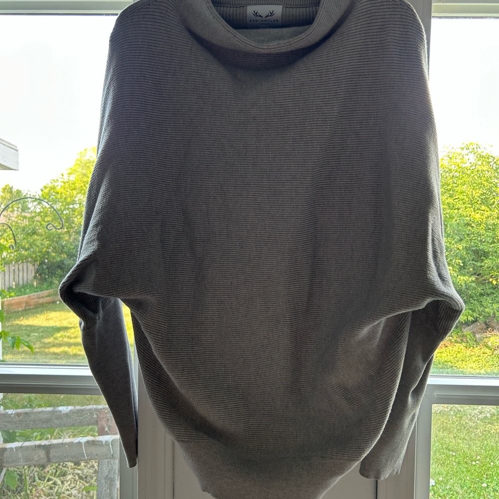 Gray Cowl Neck Sweater